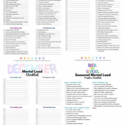 Seasonal Mental Load System: Year-Round Mom & Family Checklist Bundle
